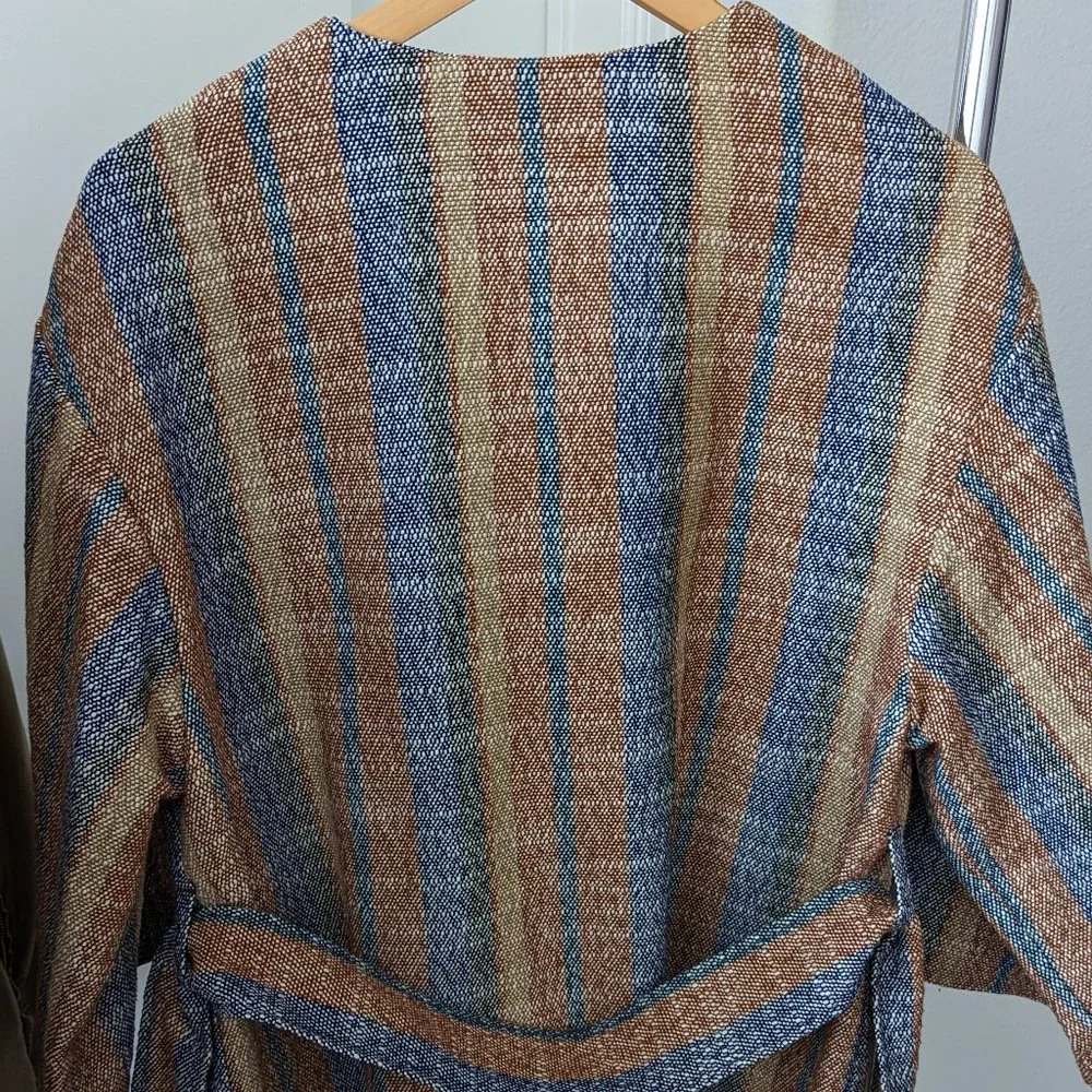 Sezane, Karena Jacket - Blue Brown Jacquard - Picture 5 of 11
